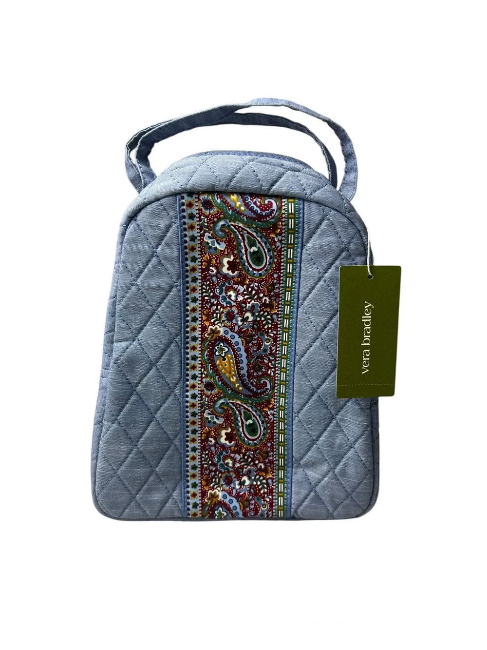 Vera Bradley NWT Quilted Chambray Paisley Insulated Lunch Bag
